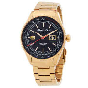 mathey tissot atlas quartz black dial men's watch mtwg9001105