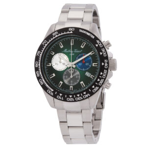 mathey tissot chrono ii chronograph quartz green dial men's watch h938chav