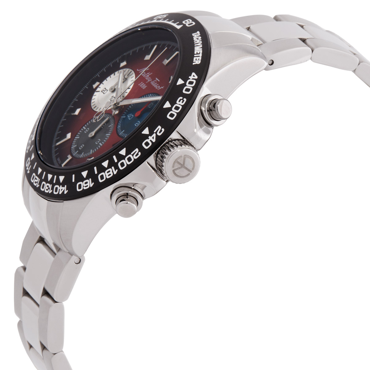 mathey tissot chrono ii chronograph quartz red dial men's watch h938char mathey tissot chrono ii chronograph quartz red dial men's watch h938char
