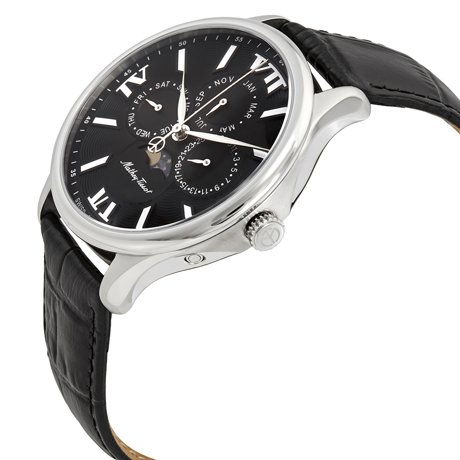 mathey tissot edmond moon phase black dial men's watch h1886ran mathey tissot edmond moon phase black dial men's watch h1886ran