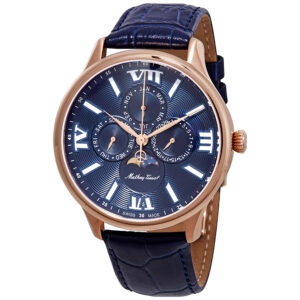 mathey tissot edmond moon phase blue dial men's watch h1886rpbu