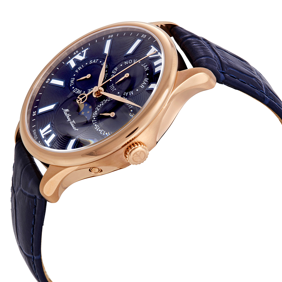 mathey tissot edmond moon phase blue dial men's watch h1886rpbu mathey tissot edmond moon phase blue dial men's watch h1886rpbu