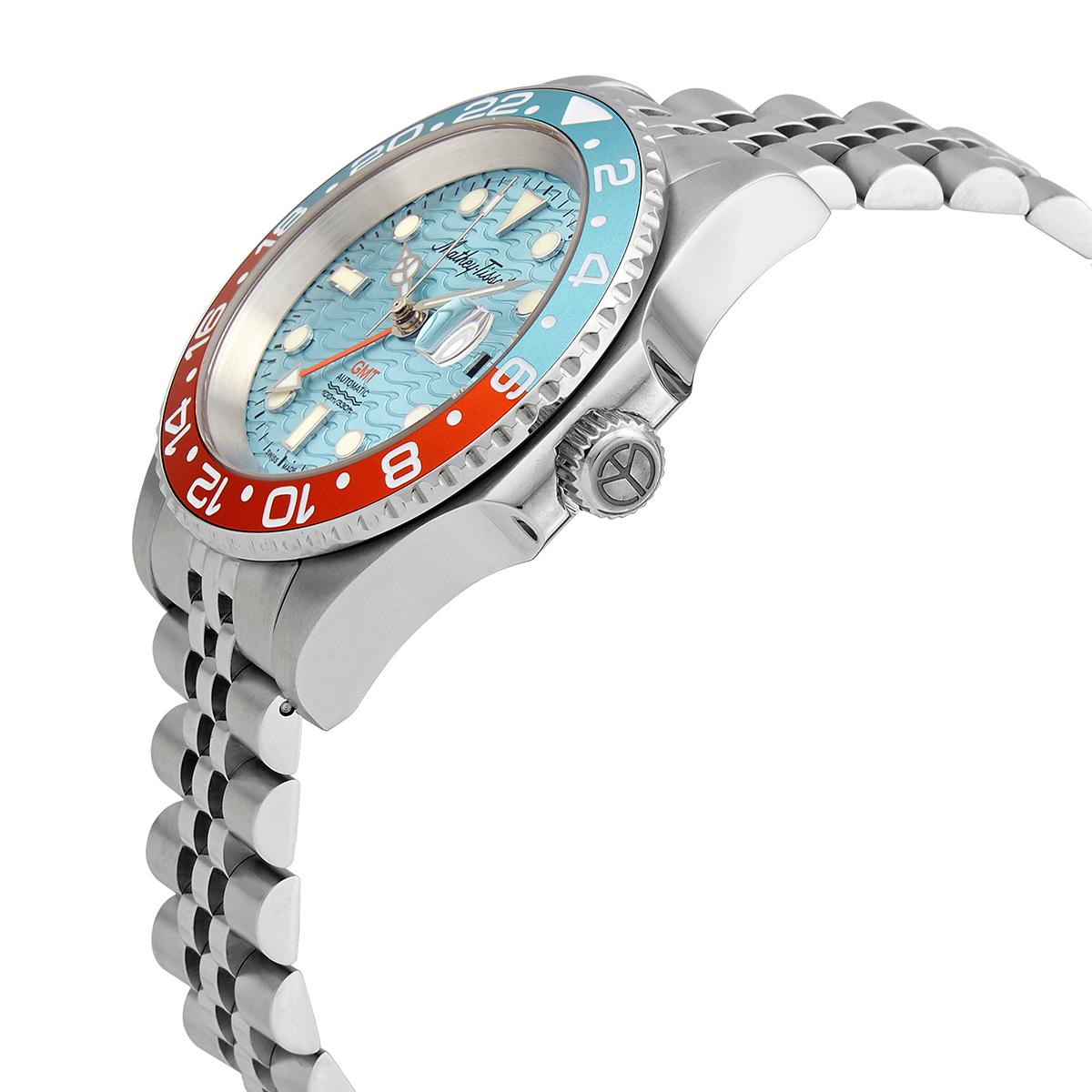 mathey tissot gmt automatic blue dial men's watch h903atbo mathey tissot gmt automatic blue dial men's watch h903atbo