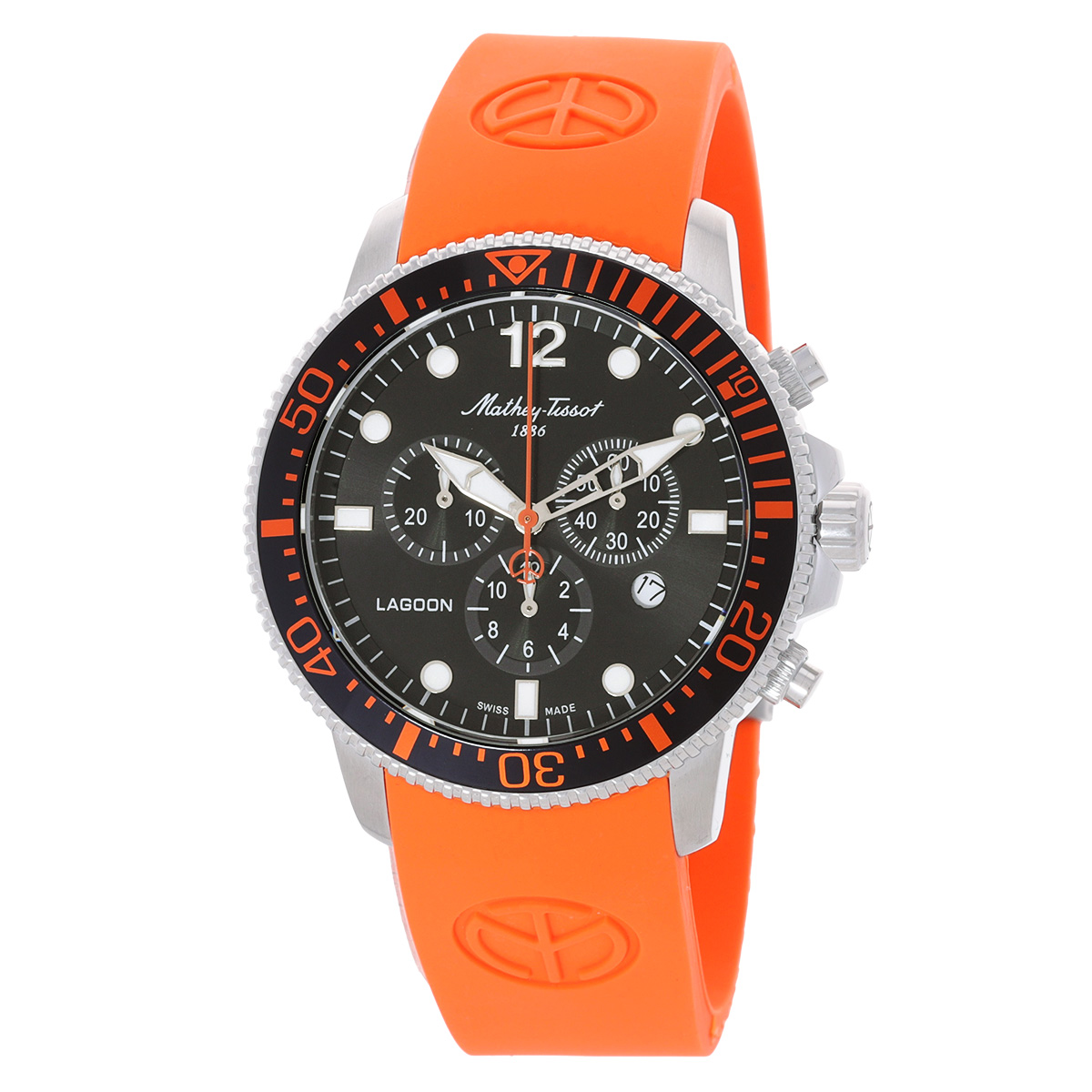 mathey tissot lagoon chronograph quartz black dial men's watch h123chalo mathey tissot lagoon chronograph quartz black dial men's watch h123chalo