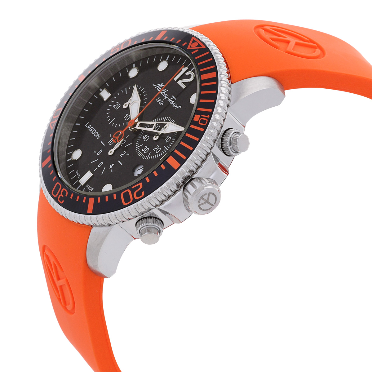 mathey tissot lagoon chronograph quartz black dial men's watch h123chalo mathey tissot lagoon chronograph quartz black dial men's watch h123chalo