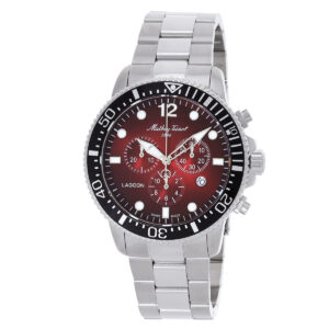 Home mathey tissot lagoon chronograph quartz red dial men's watch h123char