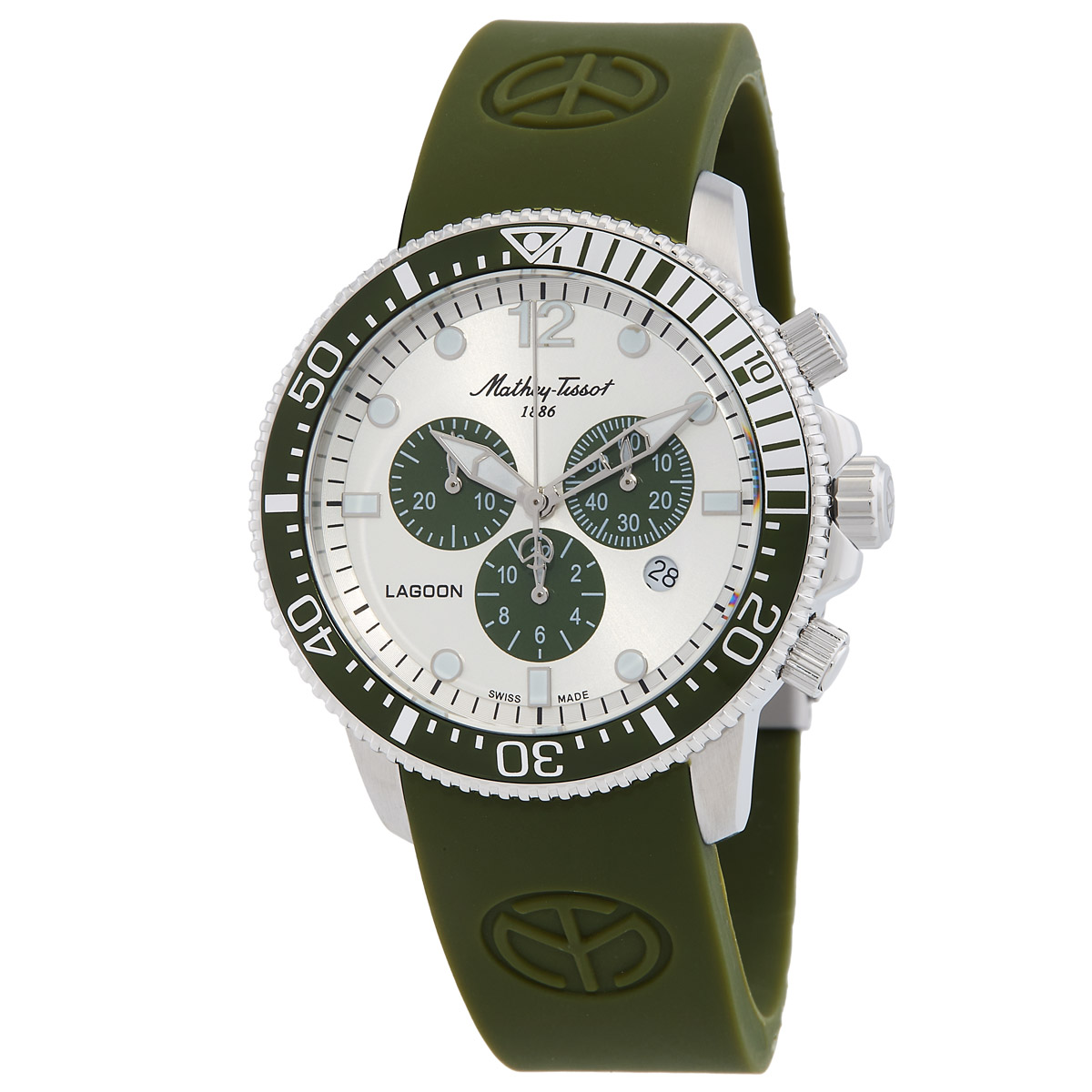 mathey tissot lagoon chronograph silver tone dial men's watch h123chlgv mathey tissot lagoon chronograph silver tone dial men's watch h123chlgv