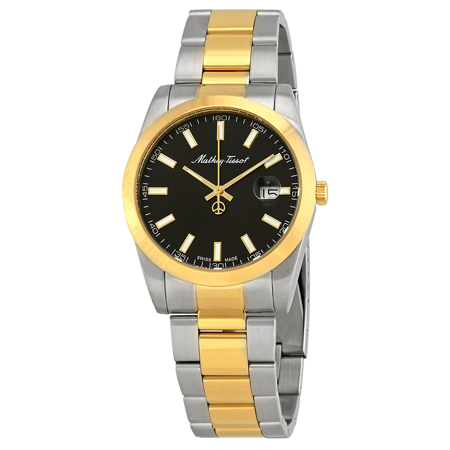mathey tissot mathey i quartz black dial men's watch h450bn mathey tissot mathey i quartz black dial men's watch h450bn