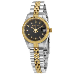 mathey tissot mathey ii quartz crystal black dial ladies watch d710bn