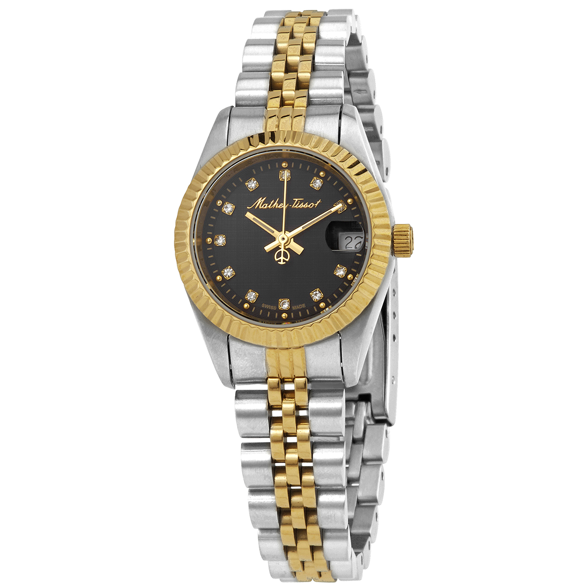 mathey tissot mathey ii quartz crystal black dial ladies watch d710bn mathey tissot mathey ii quartz crystal black dial ladies watch d710bn