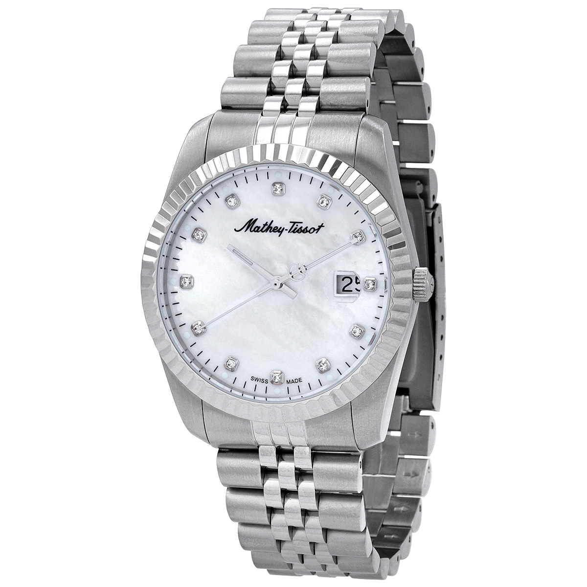 mathey tissot mathey ii quartz crystal mother of pearl dial men's watch h710ai mathey tissot mathey ii quartz crystal mother of pearl dial men's watch h710ai