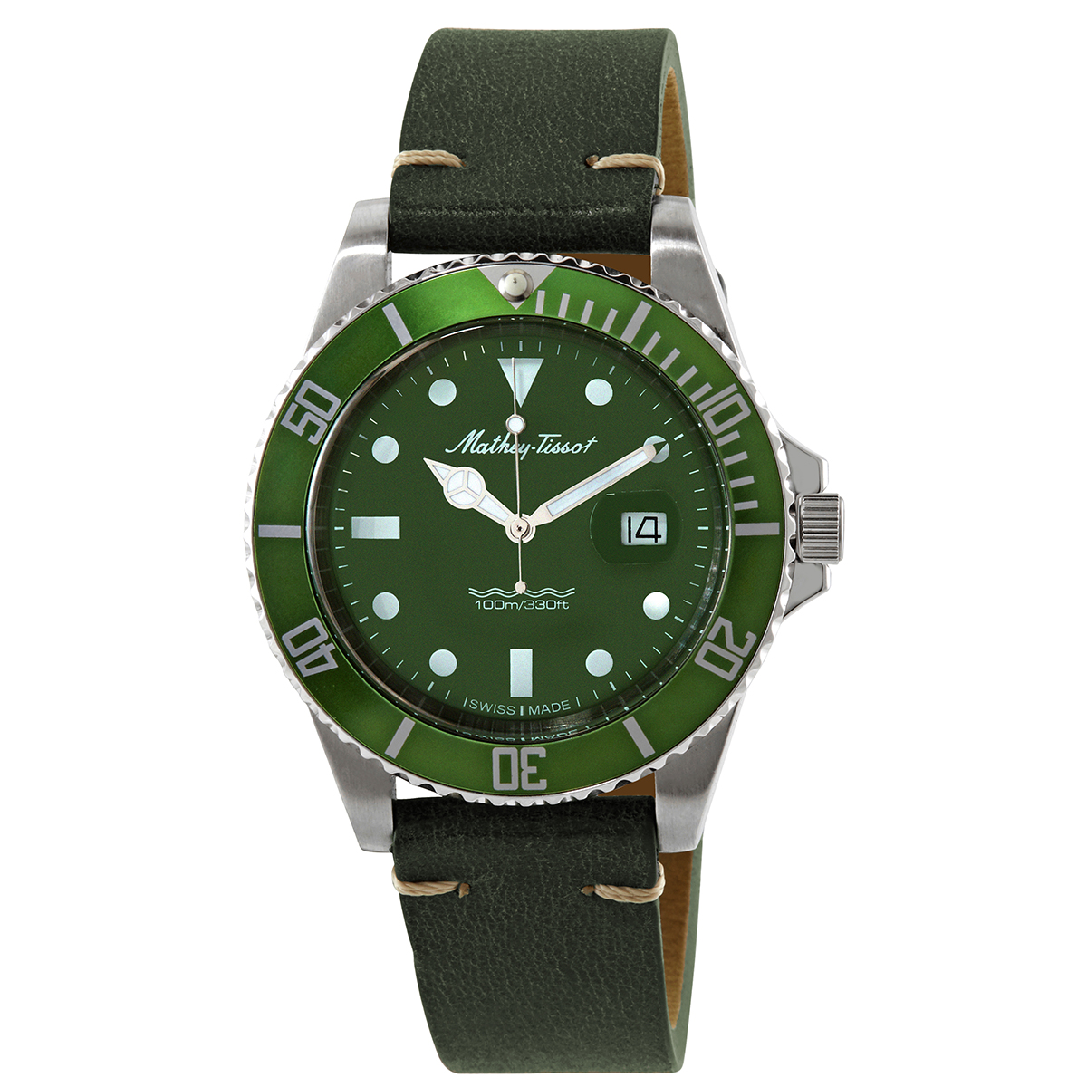 mathey tissot mathey vintage quartz green dial men's watch h9010alv mathey tissot mathey vintage quartz green dial men's watch h9010alv