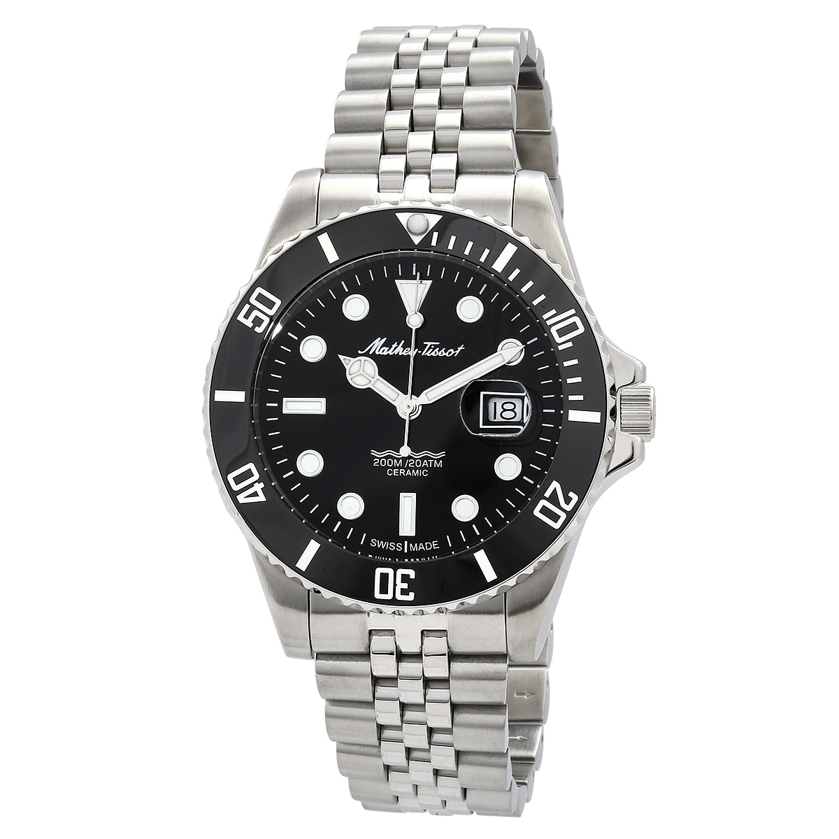 mathey tissot mathy ceramic quartz black dial men's watch h901cran mathey tissot mathy ceramic quartz black dial men's watch h901cran