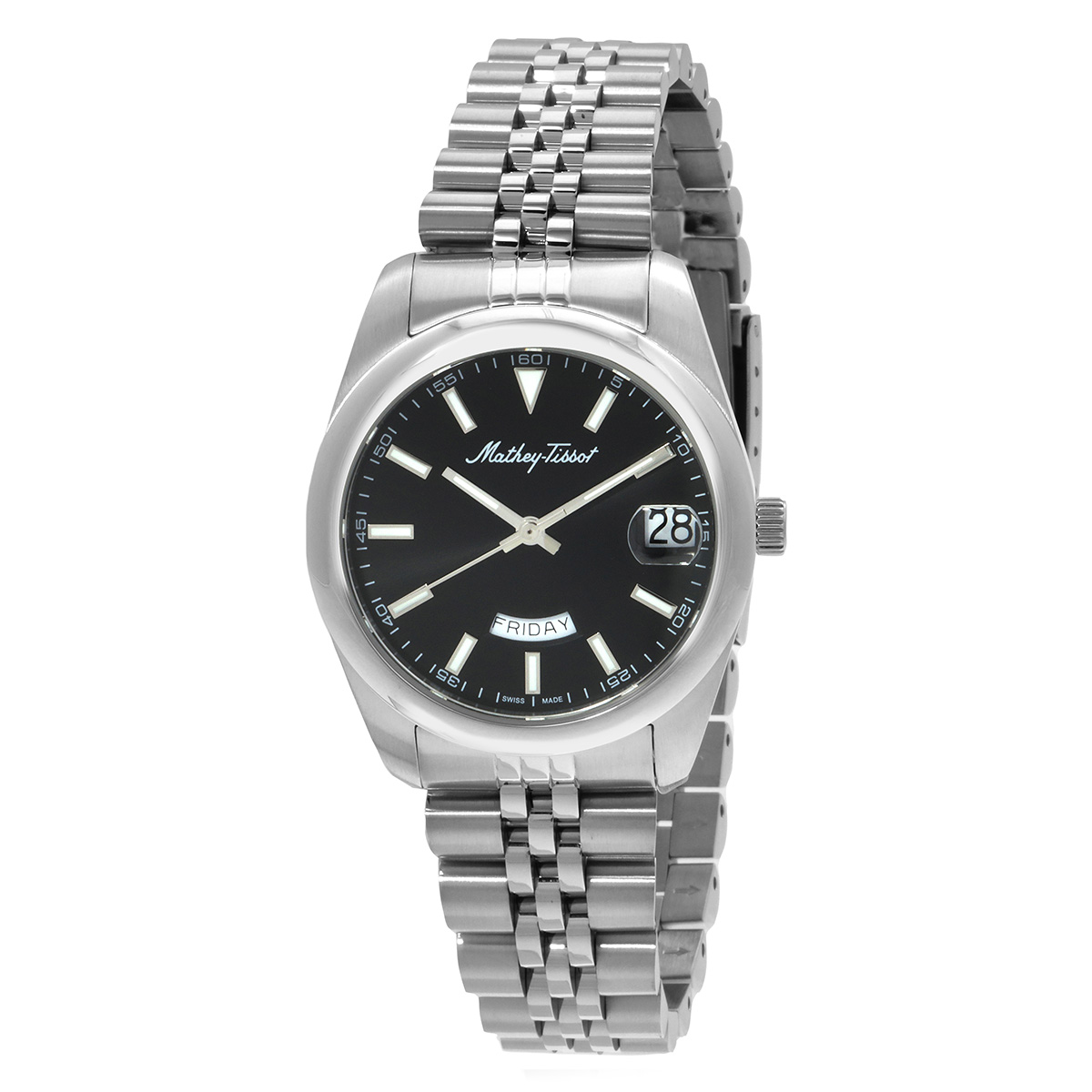 mathey tissot mathy day date quartz black dial ladies watch d510an mathey tissot mathy day date quartz black dial ladies watch d510an