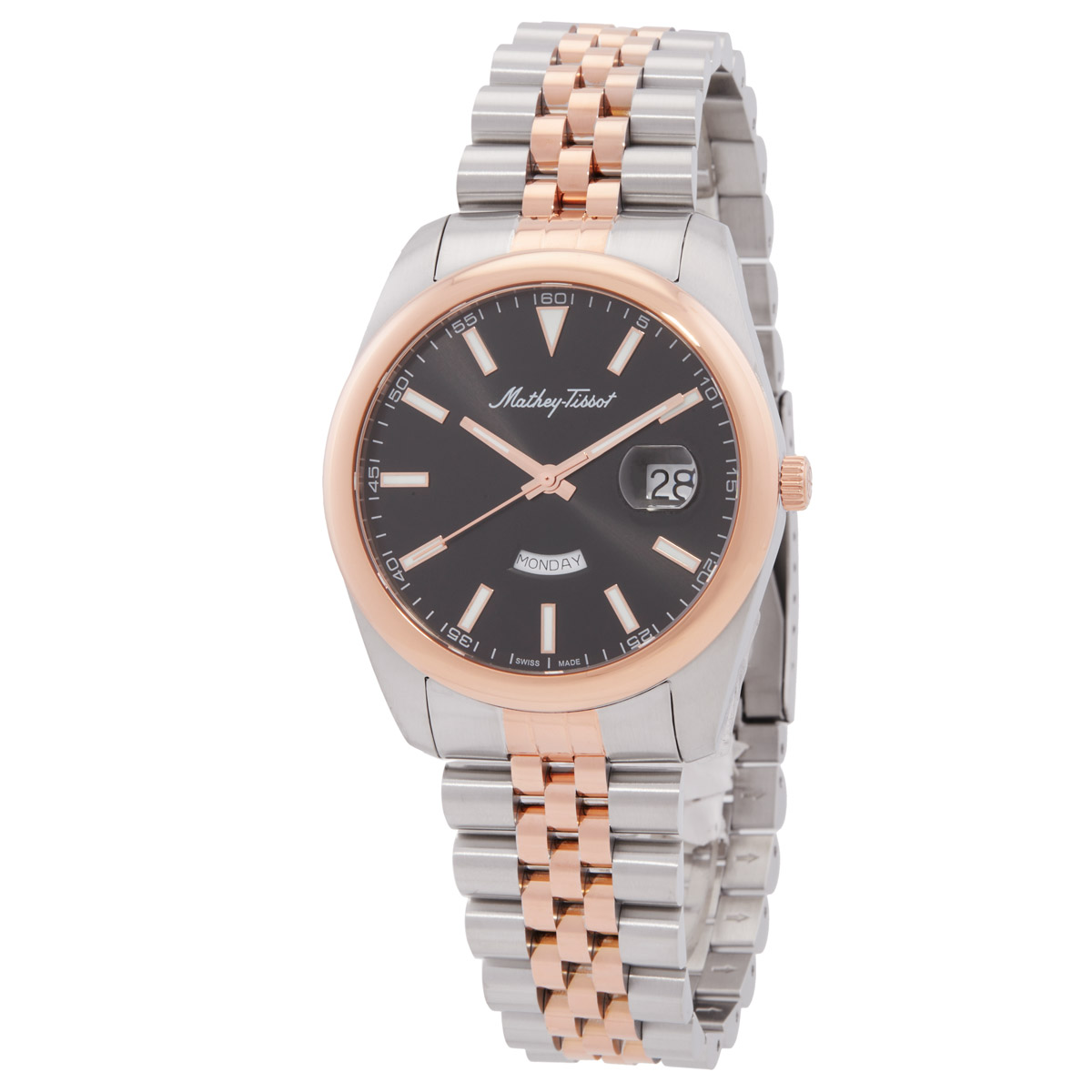 mathey tissot mathy day date quartz black dial men's watch h510rs mathey tissot mathy day date quartz black dial men's watch h510rs