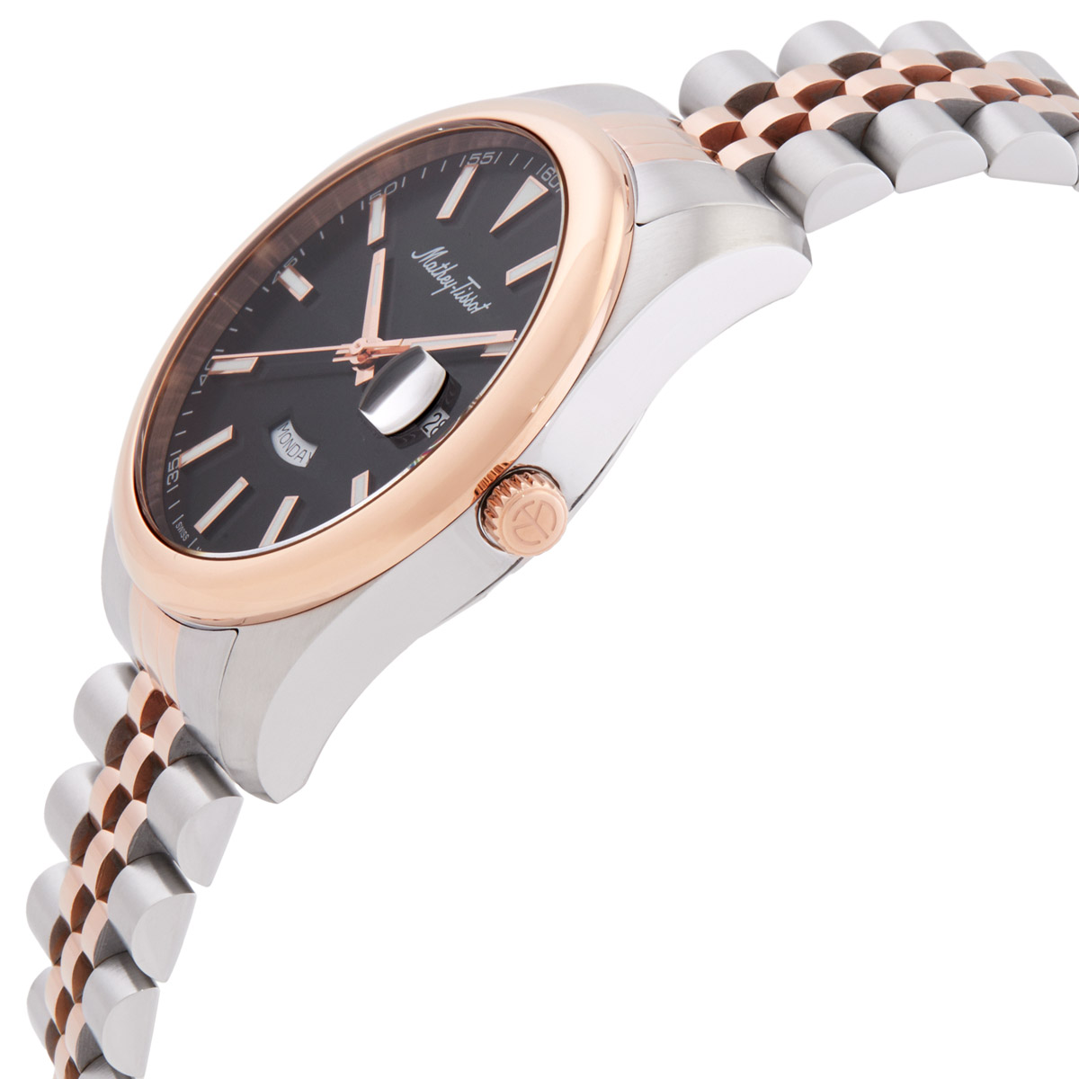 mathey tissot mathy day date quartz black dial men's watch h510rs mathey tissot mathy day date quartz black dial men's watch h510rs