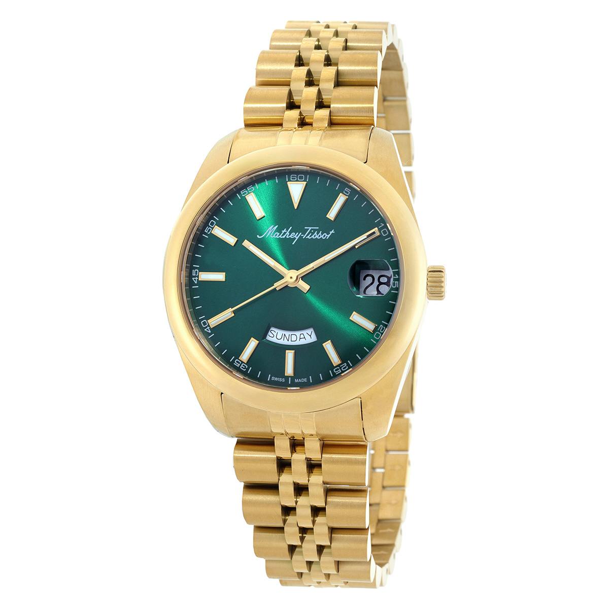 mathey tissot mathy day date quartz green dial men's watch d510pv mathey tissot mathy day date quartz green dial men's watch d510pv