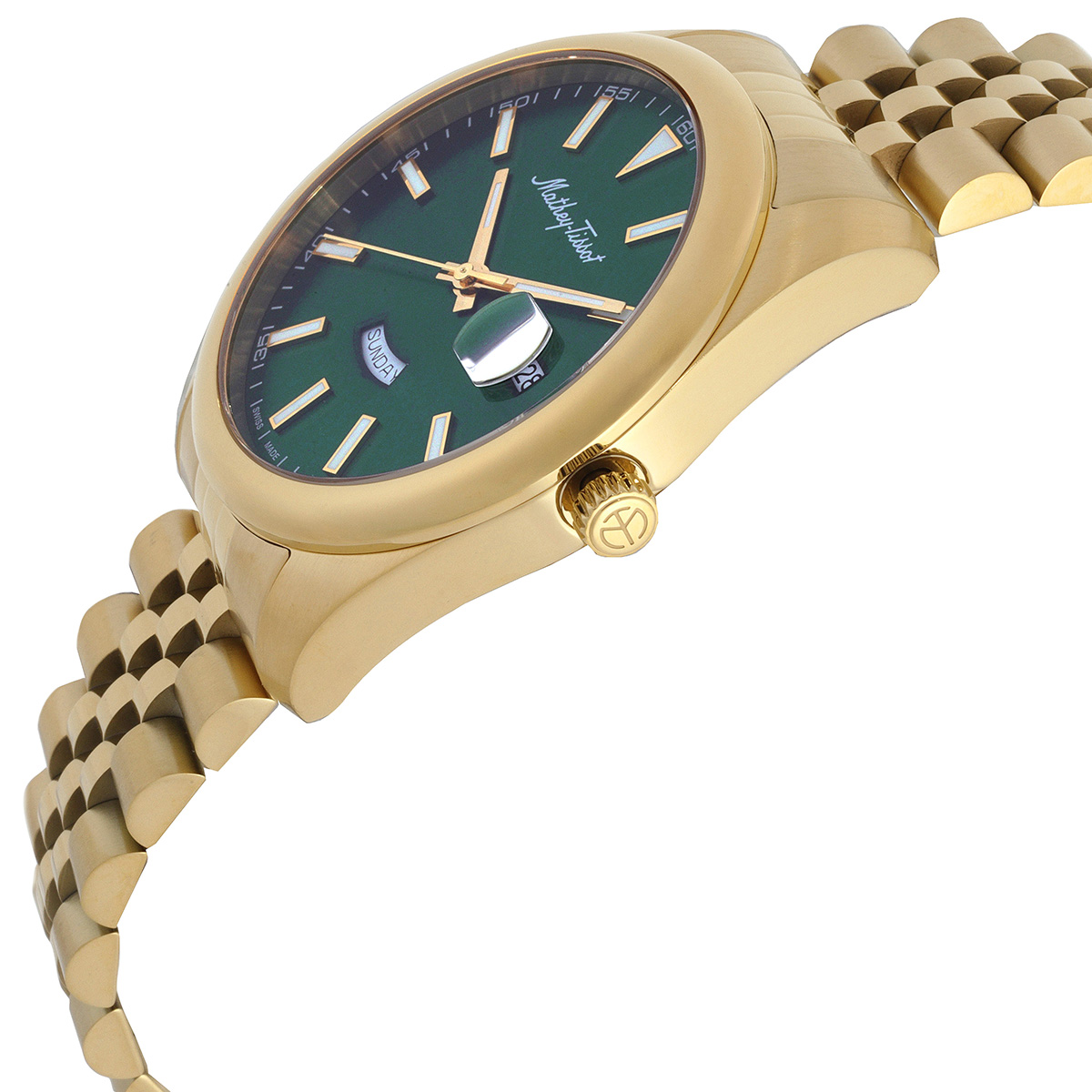 mathey tissot mathy day date quartz green dial watch h510pv mathey tissot mathy day date quartz green dial watch h510pv