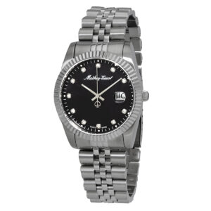 mathey tissot mathy ii quartz black dial men's watch h710an