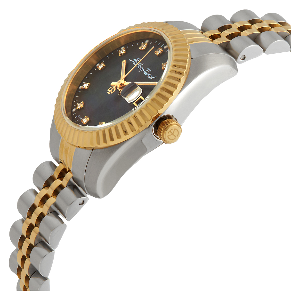 mathey tissot mathy iii mop quartz black dial ladies watch d910bn mathey tissot mathy iii mop quartz black dial ladies watch d910bn