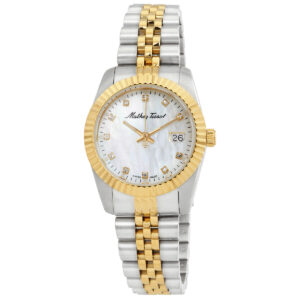Home mathey tissot mathy iii mop quartz white dial ladies watch d910bi