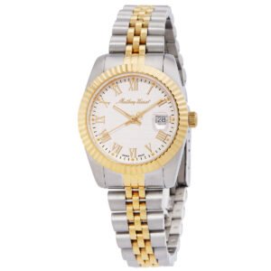 mathey tissot mathy iii roman quartz white dial ladies watch d810bbr