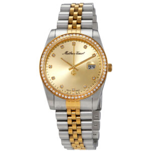 Home mathey tissot mathy iv quartz crystal champagne dial men's watch h709bdqi