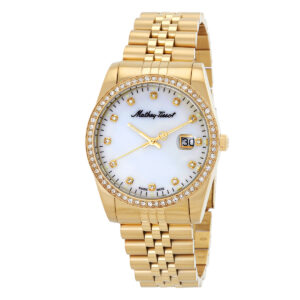 mathey tissot mathy iv quartz mother of pearl dial men's watch h709pqi