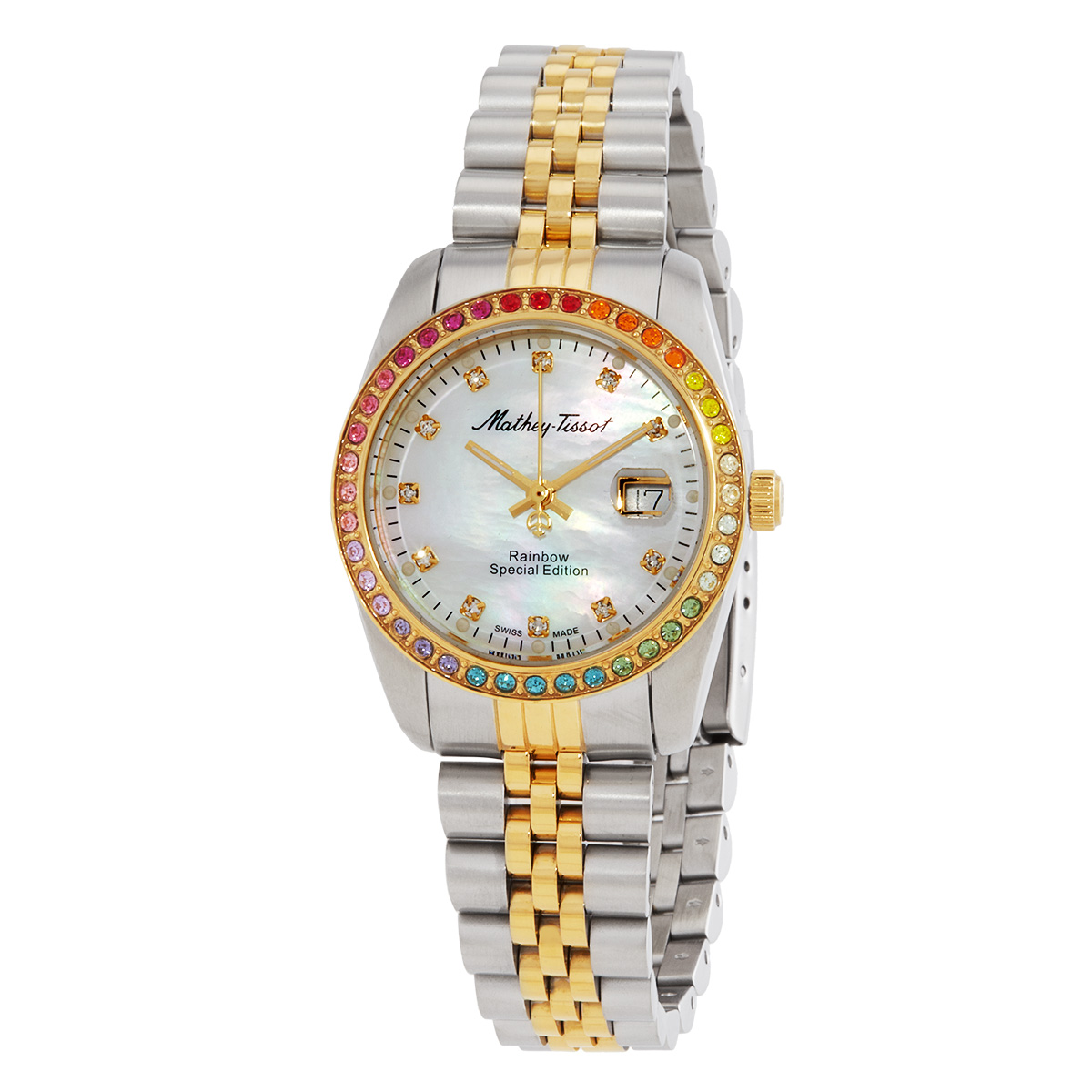 mathey tissot mathy rainbow quartz white dial ladies watch d809bqyi mathey tissot mathy rainbow quartz white dial ladies watch d809bqyi