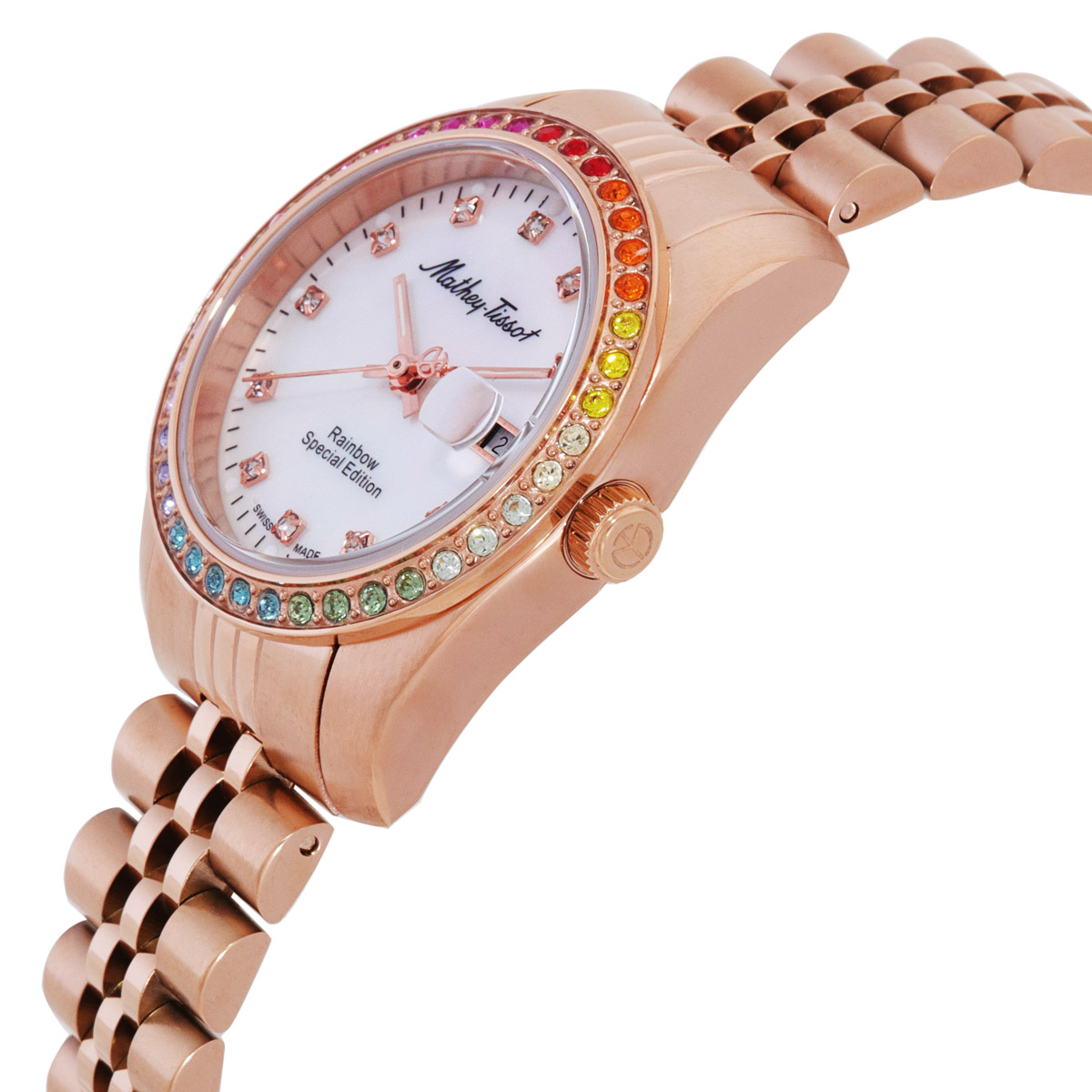 mathey tissot mathy rainbow quartz white dial ladies watch d809pqi mathey tissot mathy rainbow quartz white dial ladies watch d809pqi