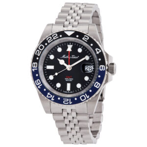 Витрина mathey tissot mathy vintage gmt black dial batman bezel men's watch h903anb