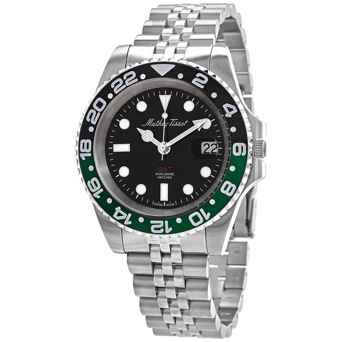 mathey tissot mathy vintage gmt quartz black dial sprite bezel men's watch h903anv mathey tissot mathy vintage gmt quartz black dial sprite bezel men's watch h903anv