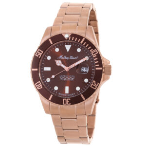 mathey tissot mathy vintage quartz 42 mm brown dial men's watch h9010prm