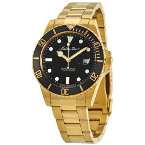 mathey tissot mathy vintage quartz 42mm black dial men's watch h9010pn