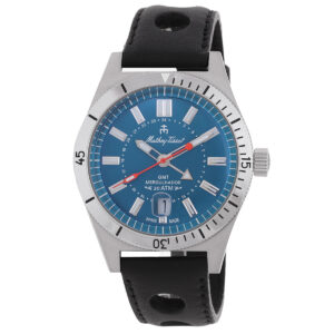 mathey tissot mergulhador gmt quartz blue dial men's watch mrgabu