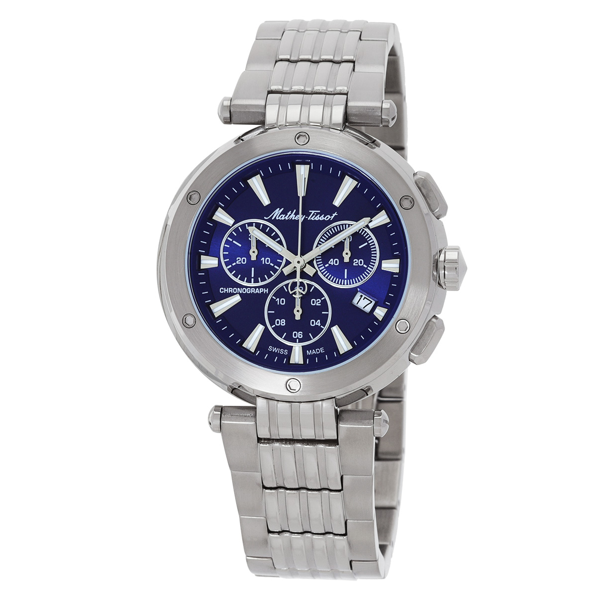 mathey tissot neptune chrono chronograph quartz blue dial men's watch h912chabu mathey tissot neptune chrono chronograph quartz blue dial men's watch h912chabu