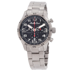 Home mathey tissot type 21 titanium chronograph quartz black dial men's watch h1821cht1