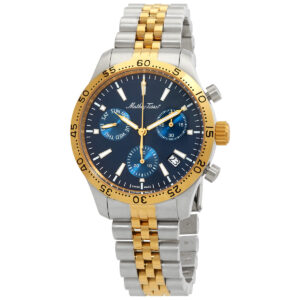 Home mathey tissot type 22 chronograph quartz blue dial men's watch h1822chbbu