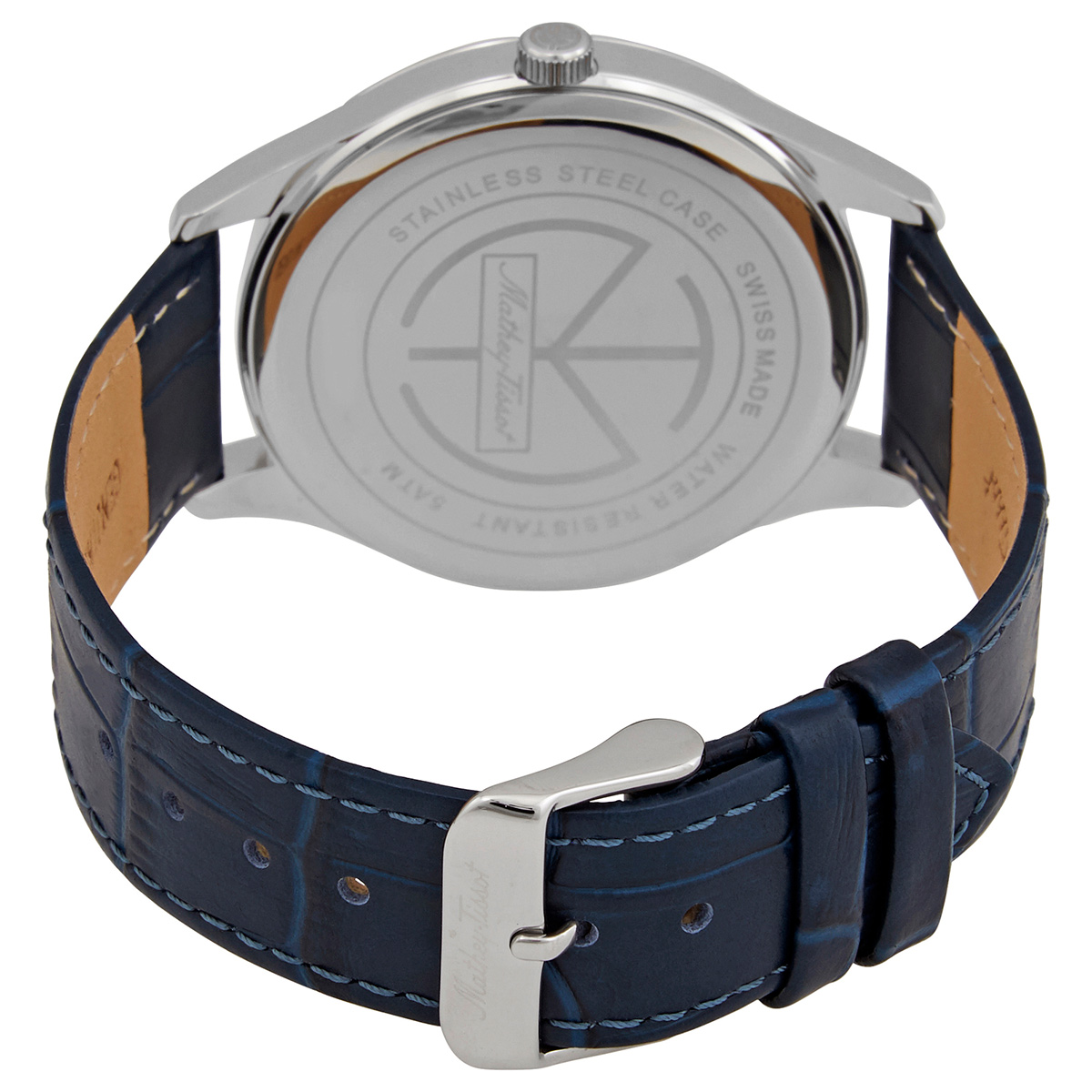 mathey tissot urban blue dial blue leather men's watch h411abu mathey tissot urban blue dial blue leather men's watch h411abu