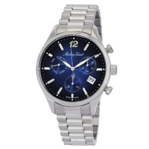 mathey tissot urban chrono chronograph quartz blue dial men's watch h411chabu