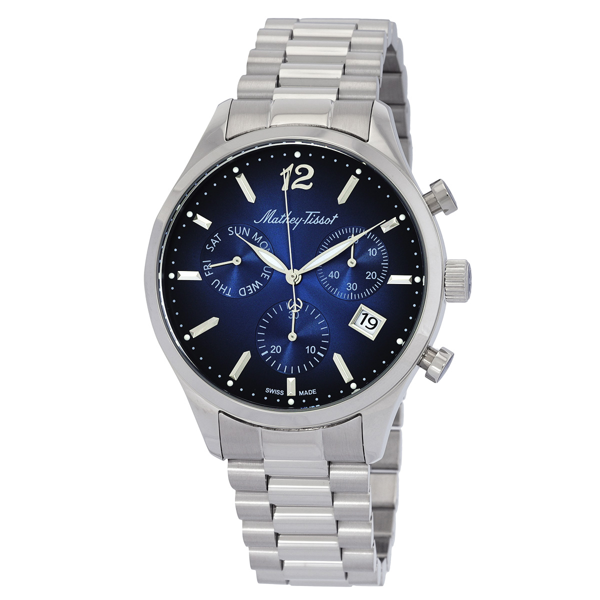 mathey tissot urban chrono chronograph quartz blue dial men's watch h411chabu mathey tissot urban chrono chronograph quartz blue dial men's watch h411chabu