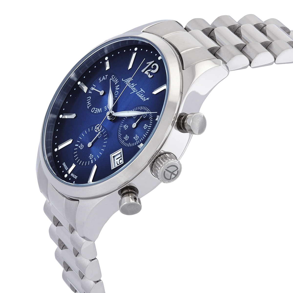 mathey tissot urban chrono chronograph quartz blue dial men's watch h411chabu mathey tissot urban chrono chronograph quartz blue dial men's watch h411chabu