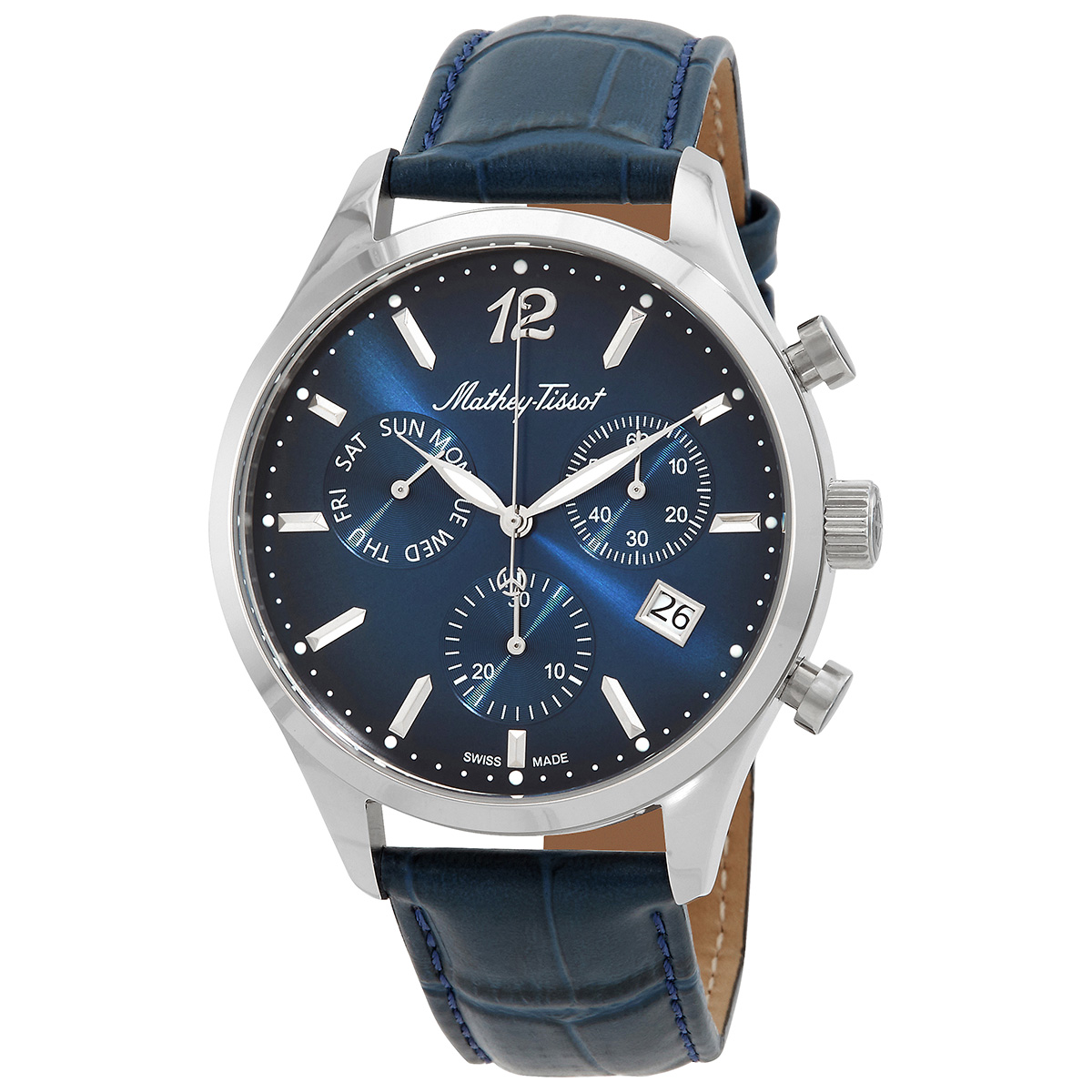 mathey tissot urban chrono chronograph quartz blue dial men's watch h411chalbu mathey tissot urban chrono chronograph quartz blue dial men's watch h411chalbu