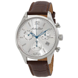 mathey tissot urban chrono chronograph quartz silver dial men's watch h411chals