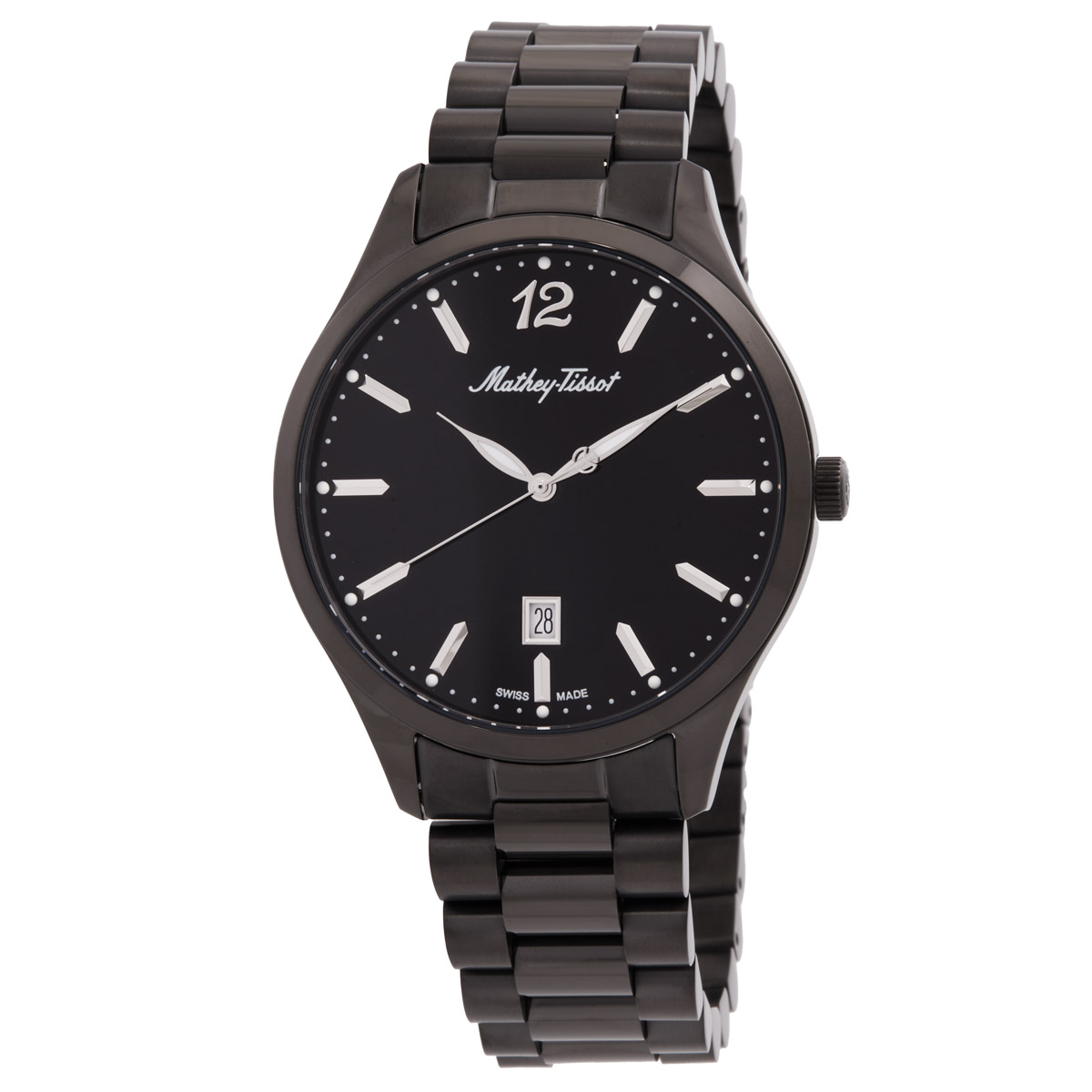 mathey tissot urban metal quartz black dial men's watch h411mnn mathey tissot urban metal quartz black dial men's watch h411mnn