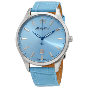 mathey tissot urban quartz blue dial men's watch h411sky