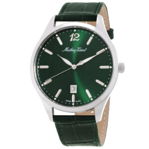mathey tissot urban quartz green dial men's watch h411av