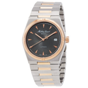 mathey tissot zeus automatic grey dial two tone men's watch h118atrs
