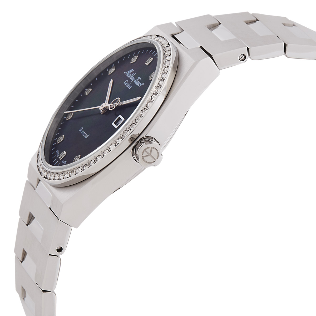 mathey tissot zeus lady diamond quartz black dial watch d118san mathey tissot zeus lady diamond quartz black dial watch d118san