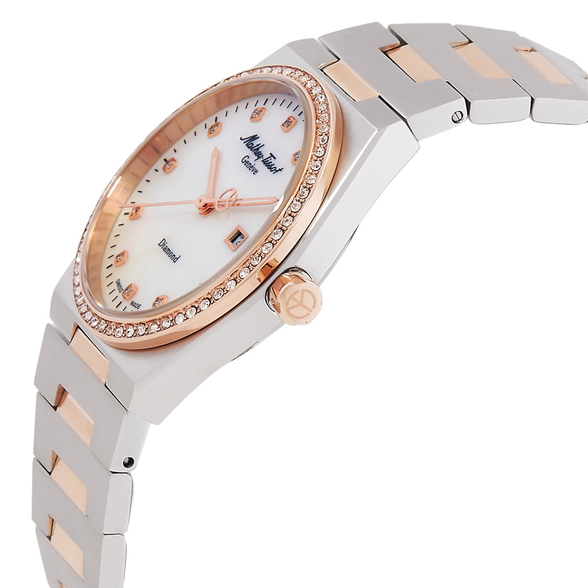 mathey tissot zeus lady diamond quartz white dial watch d118sbi mathey tissot zeus lady diamond quartz white dial watch d118sbi